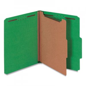 Universal Bright Colored Pressboard Classification Folders, 1 Divider, Letter Size, Emerald Green, 10/Box UNV10202