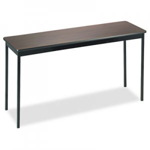 Barricks Utility Table, Rectangular, 60w x 18d x 30h, Walnut/Black BRKUT1860WA UT1860-WA