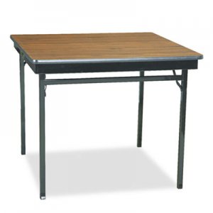 Barricks Special Size Folding Table, Square, 36w x 36d x 30h, Walnut/Black BRKCL36WA CL36WA