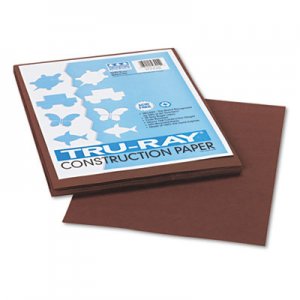 Pacon Tru-Ray Construction Paper, 76 lbs., 9 x 12, Dark Brown, 50 Sheets/Pack PAC103024 103024