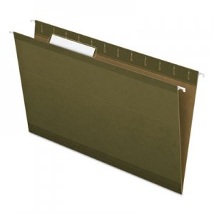 Pendaflex Reinforced Hanging File Folders, Legal Size, 1/3-Cut Tab, Standard Green, 25/Box PFX415313 04153 1/3