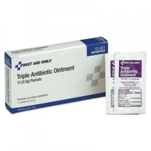 PhysiciansCare by First id Only First Aid Kit Refill Triple Antibiotic Ointment, 12/Box FAO12001 12-001