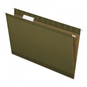 Pendaflex Reinforced Hanging File Folders, Legal Size, 1/5-Cut Tab, Standard Green, 25/Box PFX415315 04153 1/5