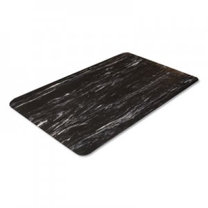Crown Cushion-Step Surface Mat, 36 x 60, Marbleized Rubber, Black CWNCU3660BK CU 3660BK