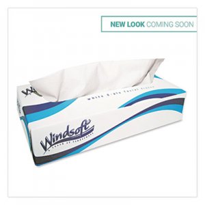 Windsoft Facial Tissue, 2 Ply, White, Flat Pop-Up Box, 100 Sheets/Box, 30 Boxes/Carton WIN2360