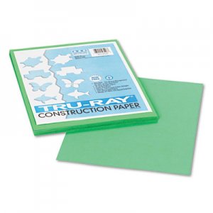 Pacon Tru-Ray Construction Paper, 76 lbs., 9 x 12, Festive Green, 50 Sheets/Pack PAC103006 103006