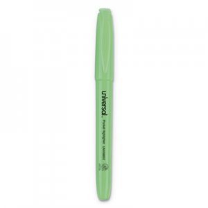 Universal Pocket Highlighters, Chisel Tip, Fluorescent Green, Dozen UNV08852