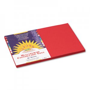 SunWorks Construction Paper, 58 lbs., 12 x 18, Red, 50 Sheets/Pack PACP6107 P6107