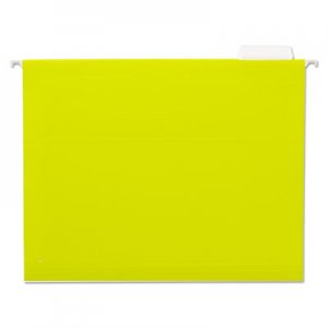 Universal Deluxe Bright Color Hanging File Folders, Letter Size, 1/5-Cut Tab, Yellow, 25/Box UNV14119 UNV14119EE