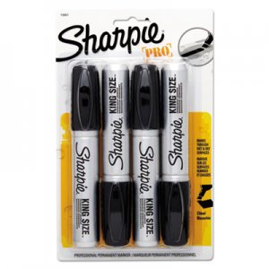 Sharpie King Size Permanent Marker, Broad Chisel Tip, Black, 4/Pack SAN15661PP 15661PP