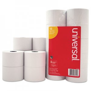 Universal Impact and Inkjet Print Bond Paper Rolls, 0.5" Core, 1.75" x 138 ft, White, 10/Pack UNV35744