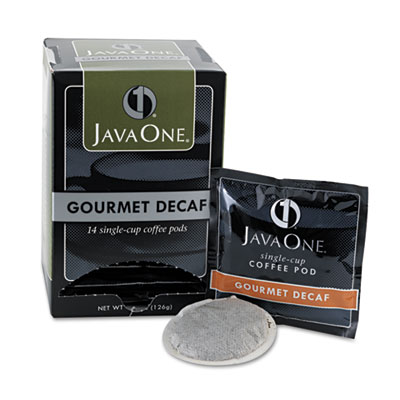 Java One Coffee Pods, Colombian Decaf, Single Cup, Pods, 14/Box JAV30210 39830216141