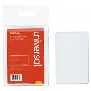 Universal Laminating Pouches, 5 mil, 2.13" x 3.38", Matte Clear, 25/Pack UNV84650