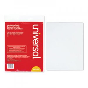 Universal Laminating Pouches, 3 mil, 9" x 11.5", Matte Clear, 25/Pack UNV84620