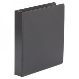 Universal Economy Non-View Round Ring Binder, 3 Rings, 1.5" Capacity, 11 x 8.5, Black UNV33401