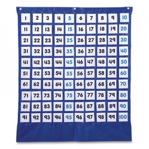 Carson-Dellosa Education Hundreds Pocket Chart with 100 Clear Pockets, Colored Number Cards, 26 x 30 CDP158157 5604