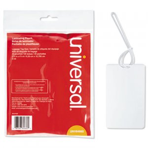 Universal Laminating Pouches, 5 mil, 2.5" x 4.25", Matte Clear, 25/Pack UNV84660