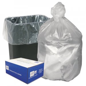 Ultra Plus High Density Can Liners, 16gal, 8 Microns, 24 x 33, Natural, 1000/Carton WBIHD24338N WHD3308