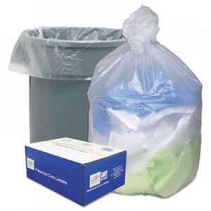 Trinity Plastics Low-Density Can Liners, 20 gal, 1.5 mil, 30 x 36, Black, 100/Carton