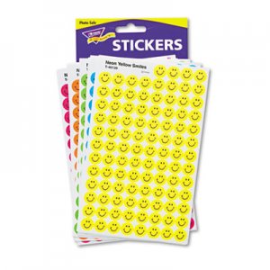 TREND SuperSpots and SuperShapes Sticker Variety Packs, Neon Smiles, 2,500/Pack TEPT1942 T1942