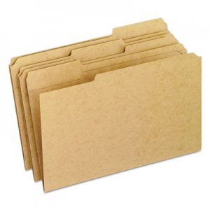 Pendaflex Dark Kraft File Folders with Double-Ply Top, 1/3-Cut Tabs, Legal Size, Kraft, 100/Box PFXRK15313 RK153