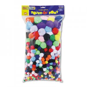 Creativity Street Pound of Poms Giant Bonus Pack, Assorted Colors, 1 lb/Pack CKC818001 8180-01