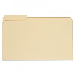 Universal Top Tab Manila File Folders, 1/3-Cut Tabs, Assorted Positions, Legal Size, 11 pt. Manila, 100/Box UNV15113