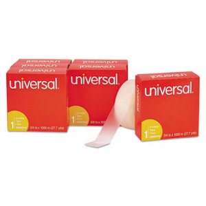 Universal Invisible Tape, 1" Core, 0.75" x 83.33 ft, Clear, 6/Pack UNV83410