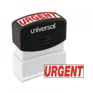 Universal Message Stamp, URGENT, Pre-Inked One-Color, Red UNV10070