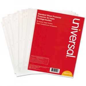 Universal Top-Load Poly Sheet Protectors, Standard Gauge, Letter, Clear, 50/Pack UNV21124