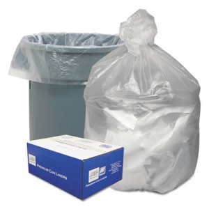 Good 'n Tuff Waste Can Liners, 60 gal, 12 microns, 38" x 58", Natural, 200/Carton WBIGNT3860 GNT3860