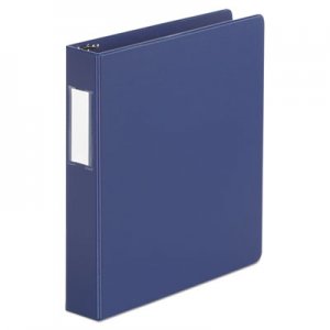 Universal Deluxe Non-View D-Ring Binder with Label Holder, 3 Rings, 1.5" Capacity, 11 x 8.5, Royal