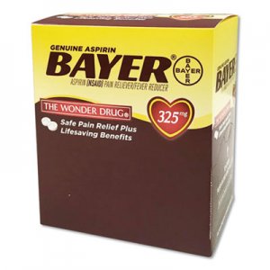Bayer Aspirin Tablets, Two-Pack, 50 Packs/Box PFYBXBG50 204