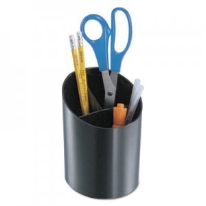 Universal Recycled Big Pencil Cup, Plastic, 4 1/4 dia. x 5 3/4, Black UNV08108