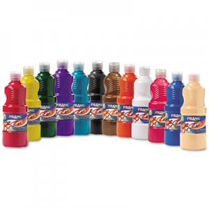Prang Ready-to-Use Tempera Paint, 12 Assorted Colors, 16 oz, 12/Pack DIX21696 21696