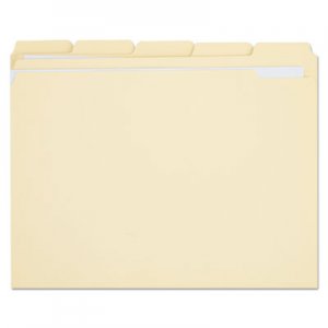 Universal Double-Ply Top Tab Manila File Folders, 1/5-Cut Tabs, Letter Size, 100/Box UNV16115