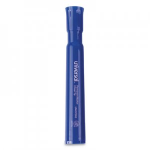 Universal Chisel Tip Permanent Marker, Broad, Blue, Dozen UNV07053