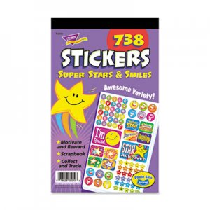 TREND Sticker Assortment Pack, Super Stars and Smiles, 738 Stickers/Pad TEPT5010 T5010