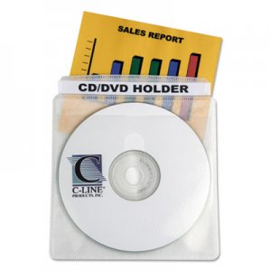 C-Line Deluxe Individual CD/DVD Holders, 50/BX CLI61988 61988