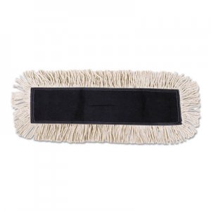 Boardwalk Disposable Dust Mop Head w/Sewn Center Fringe, Cotton/Synthetic, 36w x 5d, White BWK1636