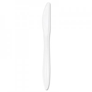 Dart Style Setter Mediumweight Plastic Knives, White, 1000/Carton DCCK6BW K6BW