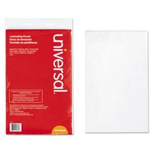 Universal Laminating Pouches, 3 mil, 9" x 14.5", Matte Clear, 25/Pack UNV84630