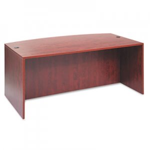 Alera Valencia Bow Desk Shell, 71w x 35 1/2d to 41 3/8d x 29 5/8h, Medium Cherry