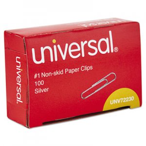 Universal Paper Clips, Small (No. 1), Silver, 100 Clips/Box, 10 Boxes/Pack UNV72230 A7072230A