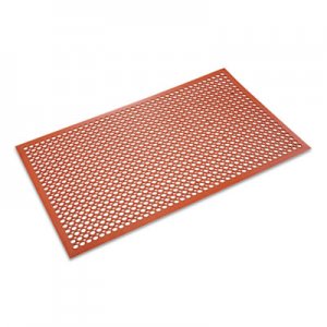 Crown Safewalk-Light Heavy-Duty Anti-Fatigue Mat, Rubber, 36 x 60, Terra Cotta CWNWSCT35TC WS CT35TC