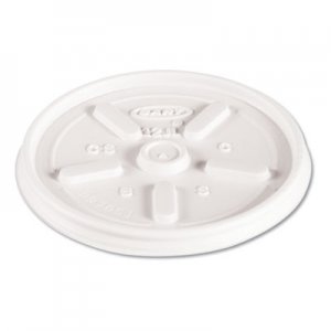 Dart Plastic Lids for Foam Cups, Bowls and Containers, Vented, Fits 6-14 oz, White, 1,000/Carton DCC12JL 12JL