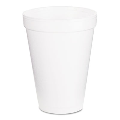 Dart Drink Foam Cups, 12oz, White, 1000/Carton 12J16 DRC12J16