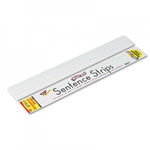 TREND Wipe-Off Sentence Strips, 24 x 3, White, 30/Pack TEPT4001 T4001