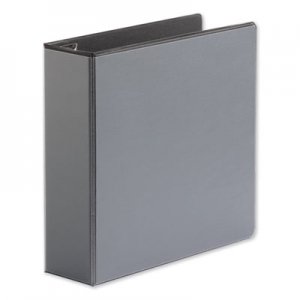 Universal Comfort Grip Deluxe Plus D-Ring View Binder, 3" Capacity, 8-1/2 x 11, Black UNV30751