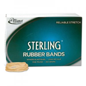 Alliance Sterling Rubber Bands, Size 16, 0.03" Gauge, Crepe, 1 lb Box, 2,300/Box ALL24165 24165